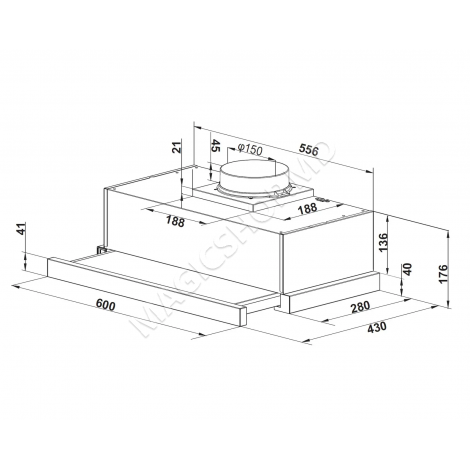 Hota Fabiano SlimLine 60 Glass Black