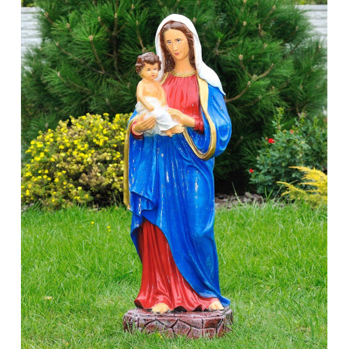 Figurina Cera Fecioara Maria cu pruncul