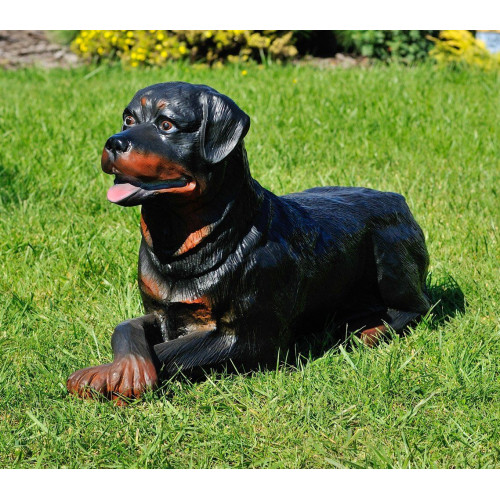 Figurina Cera Rottweiler culcat