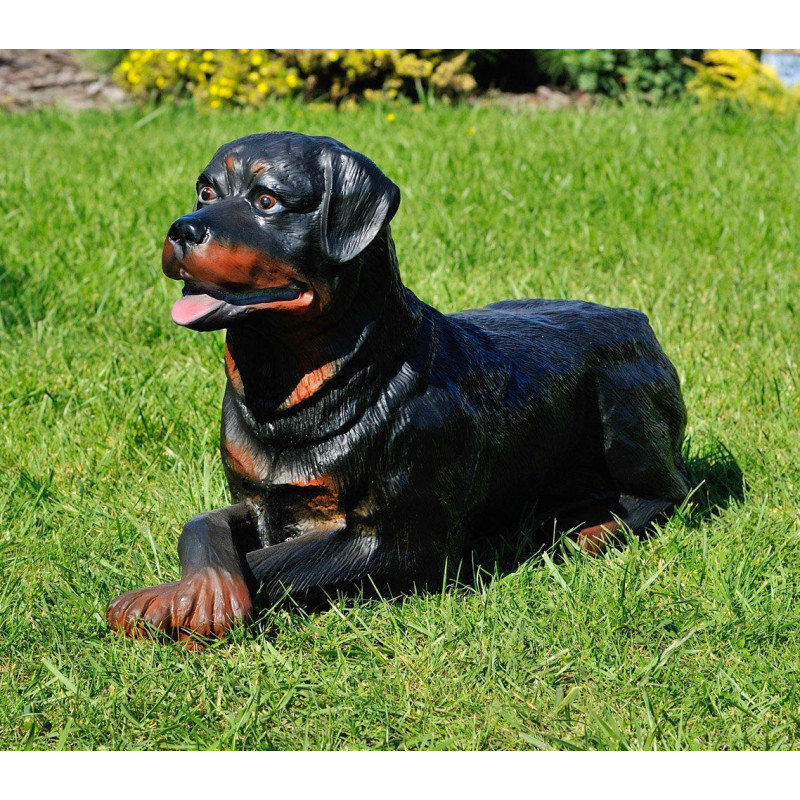 Figurina Cera Rottweiler culcat