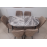 Set de sufragerie MDF masa ovala si sase scaune ES-708
