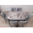 Set de sufragerie MDF masa ovala si sase scaune ES-704