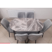 Set de sufragerie MDF masa ovala si sase scaune ES-704