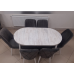Set de sufragerie MDF masa ovala si sase scaune ES-713