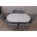 Set de sufragerie MDF masa ovala si sase scaune ES-710
