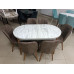 Set de sufragerie MDF masa ovala + 6 scaune 
