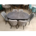 Set de sufragerie MDF masa ovala + 6 scaune 
