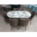 Set de sufragerie MDF masa ovala + 6 scaune 