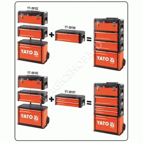 Тележка для запчастей, 3 ящика 09102YT