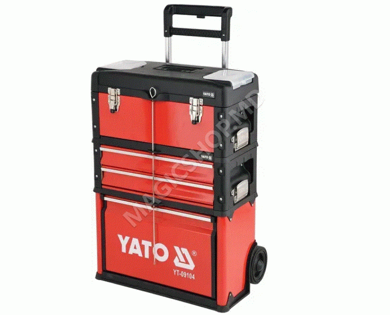 Инструментальная тележка, 3 отделения, 78 предметов, YATO (09104YT)