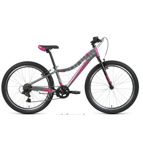 Bicicletă pentru adolescent FORWARD JADE 24 1.0 (24" 7 inch înălțime 12"), gri/roz