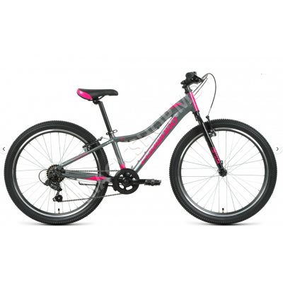 Bicicletă pentru adolescent FORWARD JADE 24 1.0 (24" 7 inch înălțime 12"), gri/roz