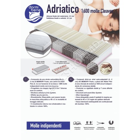 Матрас ADRIATICO 1600 Mole Cleaver 160x200 H21