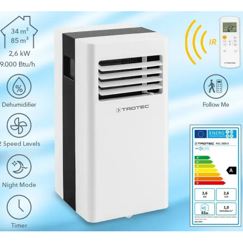 Aparat de aer condiționat mobil TROTEC PAC2600X 9000 BTU
