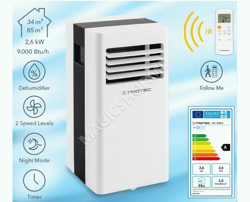 Aparat de aer condiționat mobil TROTEC PAC2600X 9000 BTU