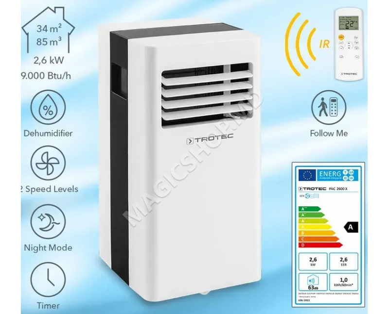 Aparat de aer condiționat mobil TROTEC PAC2600X 9000 BTU