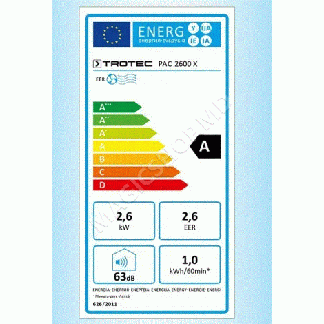 Aparat de aer condiționat mobil TROTEC PAC2600X 9000 BTU