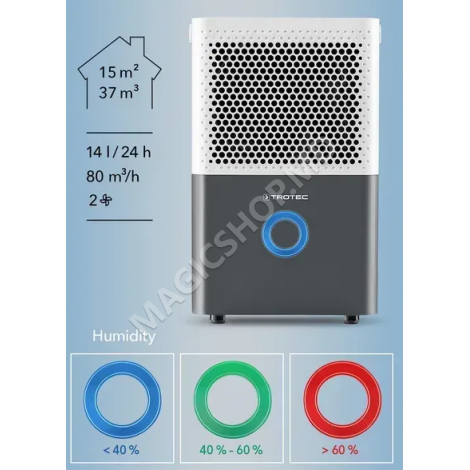 Dezumidificator Trotec TTK33E 14 l/zi, 15 m.p.