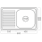 Chiuvetă Becky 50x80 BK EPL inox