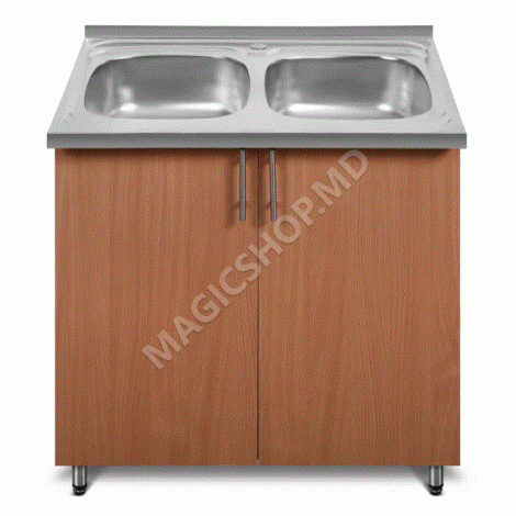 Dulap + chiuveta + sifon Stand 80x45cm Alb