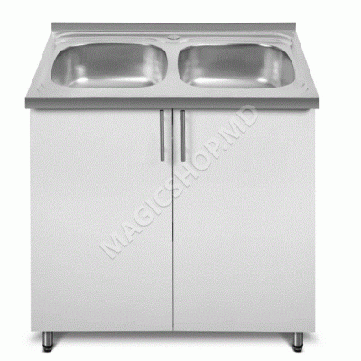 Dulap + chiuveta + sifon Stand 80x45cm Alb