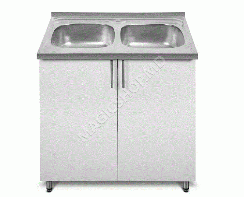 Dulap + chiuveta + sifon Stand 80x45cm Alb