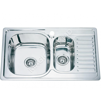 Раковина Becky 78x50 / 15 cm inox 