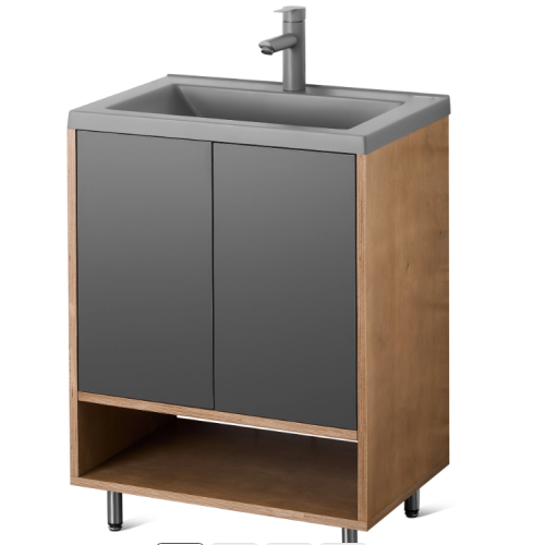 Dulap cu lavoar lemn Stratificat Albit/Negru 60x40cm Pantera N