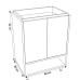 Dulap cu lavoar lemn Stratificat Albit/Negru 60x40cm Pantera N