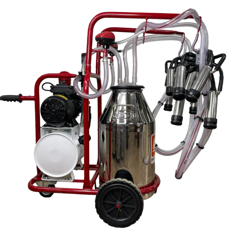 Aparat de muls vaci cu 2 posturi, 1bidon 40L inox, pahare inox, 250l/min, 0,55kW