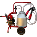 Aparat de muls vaci, 1 post, 1 bidon 30L aluminiu, pahare plastic, 250l/min, 0,55kw