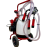 Aparat de muls vaci 1 post, 1 bidon 30L plastic, pahare plastic, 250l/min, 0,55kw
