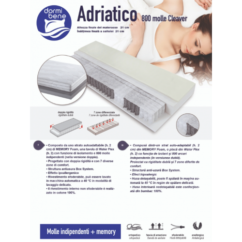 Saltea ADRIATICO 800 MOLLE CLEAVER 160x200 H21