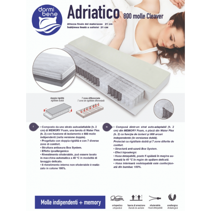 Saltea ADRIATICO 800 MOLLE CLEAVER 160x200 H21