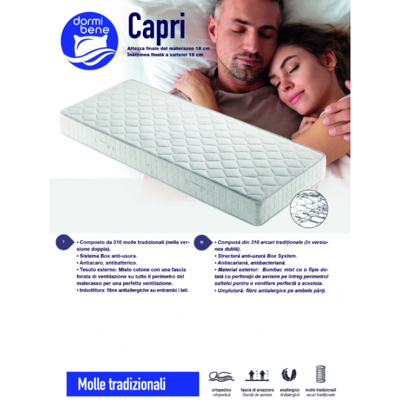 Saltea CAPRI 160X200 H18