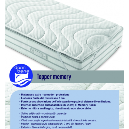 Saltea TOPPER MEMORY 80X200 H3