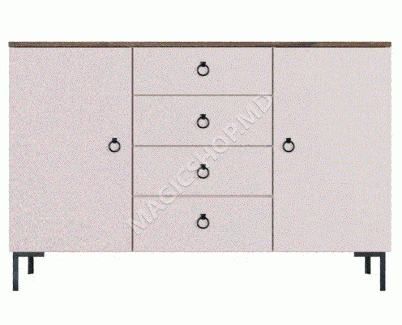 Комод Ясен Симпл KOM2D4S (кашемир / вязь либерти светлый)