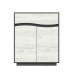 Comoda Yasen Geneva 1S2D gri graffit/stejar kraft alb