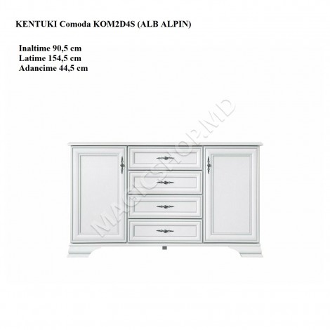 Comodă Kentucky White 2D4S