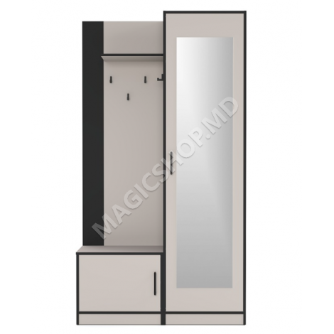 Antreu Adel 1 dreapta, 110x205 cm (cașmir/negru)