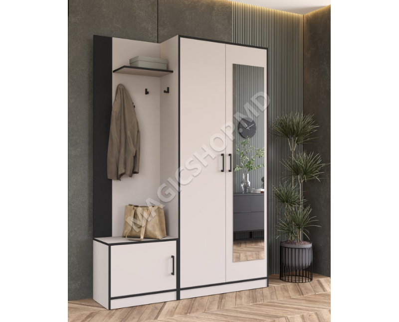 Antreu Adel 2 dreapta, 145x205 cm (cașmir/negru)