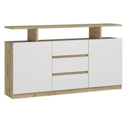 Comodă Yasen Boston 160x90x35 (stejar artizanal auriu/alb)