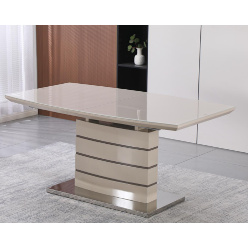 Masă modernă premium DT-2418 (Șampanie + Mocha / Negru)