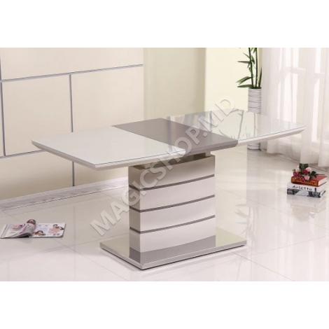 Masă modernă premium DT-2418 (Șampanie + Mocha / Negru)