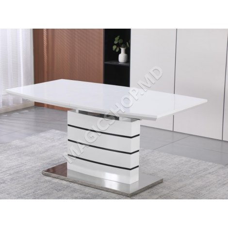 Masă modernă premium DT-2418 (Șampanie + Mocha / Negru)