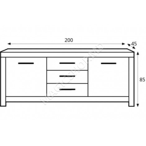 Comodă Yasen Hermann 2D3S/9/20