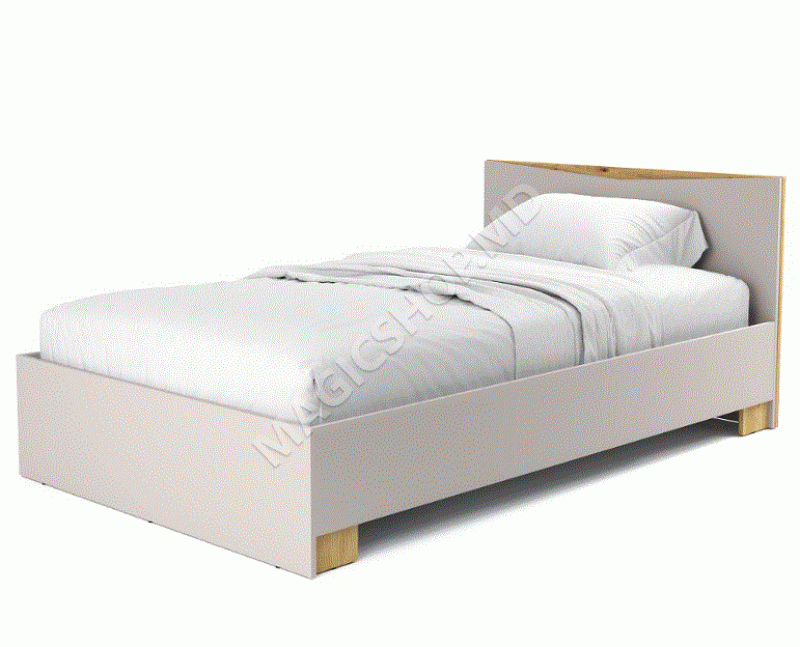  Лео Кровать 1200 (кашемир / дуб артизан)