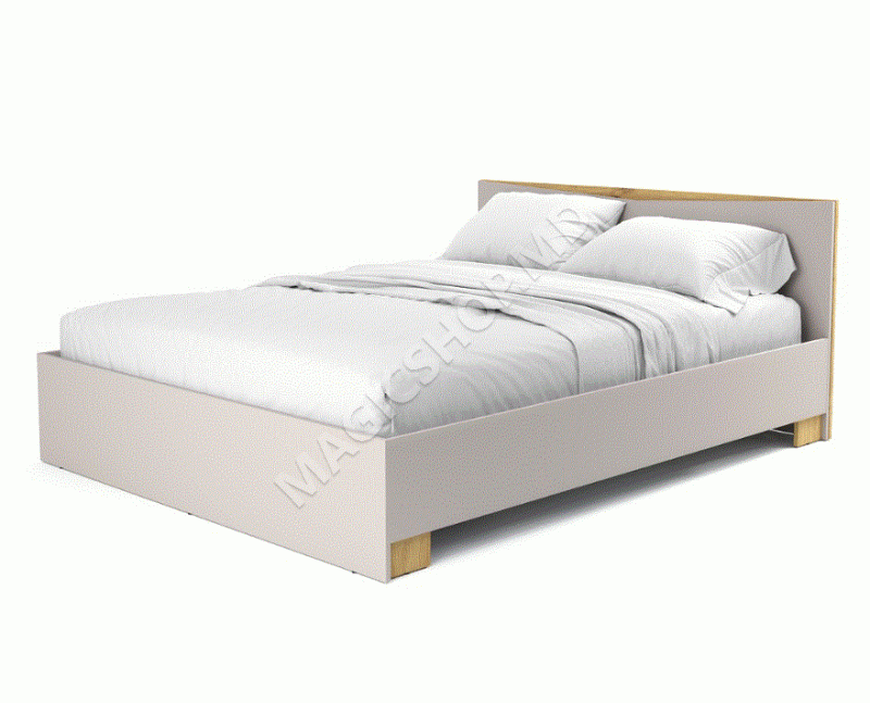 Лео Кровать 1600 (кашемир / дуб артизан)