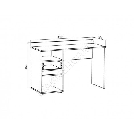 Стол письменный Лео 1200 (кашемир / дуб артизан)