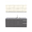 Bucatarie Yasen Madera 2 m grafit gri/stejar kraft gold (drept/sting)